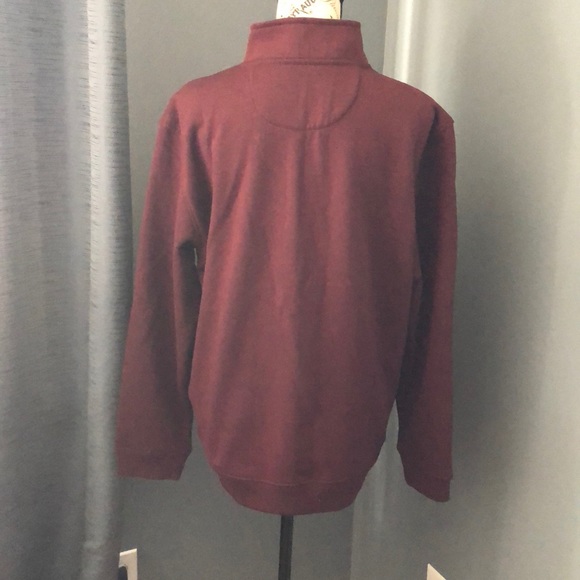 NWT maroon classic fit zip up sweatshirt size M - Picture 4 of 9